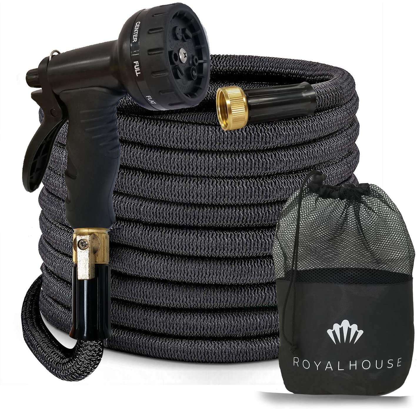 100 foot expandable garden hose with spray gun Black Expandable Garden Hose with 25/50/75/100 feet Options – THENEWMALL