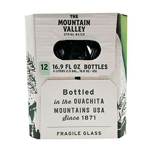  Mountain Valley, Spring Water, Glass Bottle, 16.9
