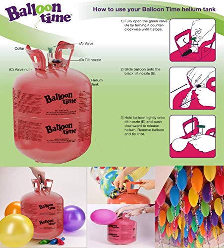 Large disposable balloon helium bottle (for approx. 50 balloons) –